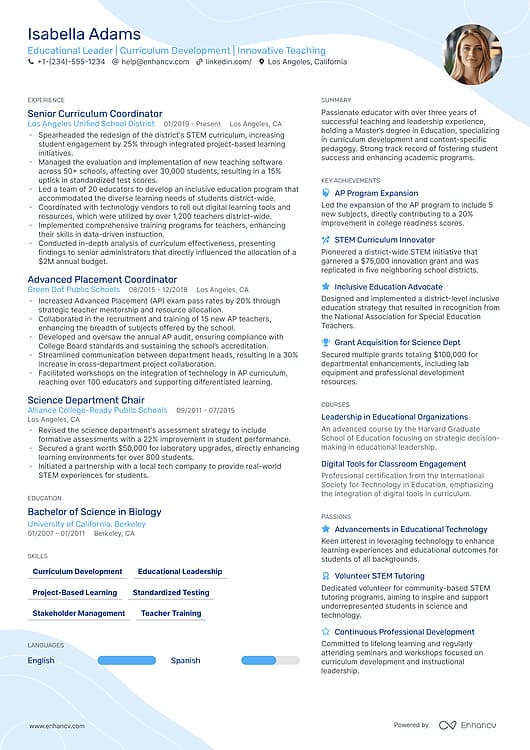 Condensed resume template preview
