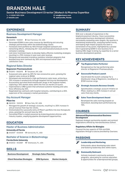 Bold resume template preview